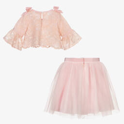 Patachou-Girls' Blush Lace & Tulle Ensemble | Childrensalon Outlet