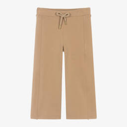 Patachou-Girls Camel Wide Leg Joggers | Childrensalon Outlet