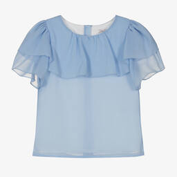 Patachou-Голубая шифоновая блузка | Childrensalon Outlet
