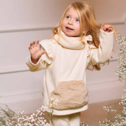 Patachou-طقم ليقنز مضلع لون عاجي للبنات | Childrensalon Outlet