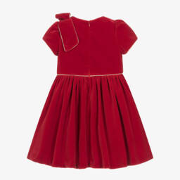 Patachou-Girls Crimson Velvet Frock | Childrensalon Outlet