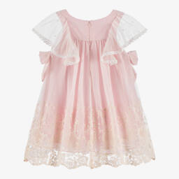 Patachou-فستان دانتيل وردي ناعم للبنات | Childrensalon Outlet