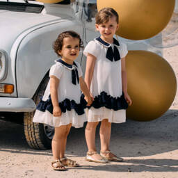 Patachou-Girls Elegant Chiffon Ruffle Dress | Childrensalon Outlet