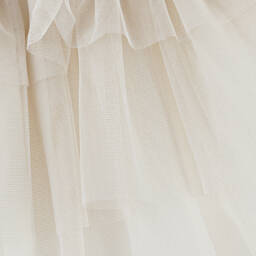 Patachou-Girls Elegant Golden & Ivory Tulle Gown | Childrensalon Outlet