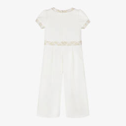 Patachou-Элегантный кремовый комбинезон для девочек | Childrensalon Outlet