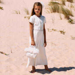 Patachou-Элегантный кремовый комбинезон для девочек | Childrensalon Outlet