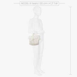 Patachou-Girls Elegant Ivory Tweed Purse | Childrensalon Outlet