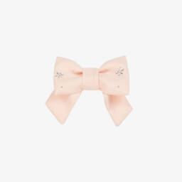 Patachou-Girls Elegant Pink Crepe Hair Bow | Childrensalon Outlet