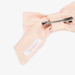 Patachou-Girls Elegant Pink Crepe Hair Bow | Childrensalon Outlet