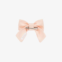 Patachou-Girls Elegant Pink Crepe Hair Bow | Childrensalon Outlet