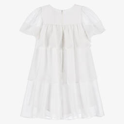 Patachou-Girls Elegant White Chiffon Delight | Childrensalon Outlet