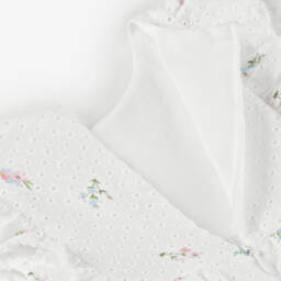 Patachou-فستان أبيض أنيق مزين بالزهور للبنات | Childrensalon Outlet