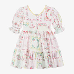 Patachou-Girls Floral Elegance Seersucker Dress | Childrensalon Outlet