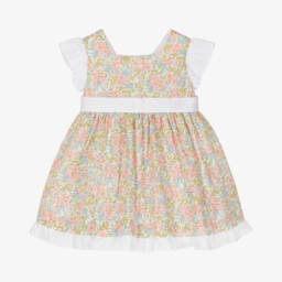 Patachou-Girls Floral Ruffle Cotton Dress | Childrensalon Outlet