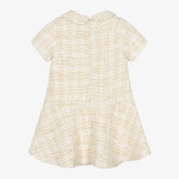 Patachou-Girls Glittering Ivory Dress | Childrensalon Outlet