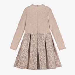 Patachou-Girls Gold Sequin Velvet Dress | Childrensalon Outlet