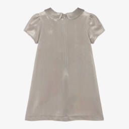 باتاشو-فستان بفيونكة قطيفة لون ذهبي براق | Childrensalon Outlet