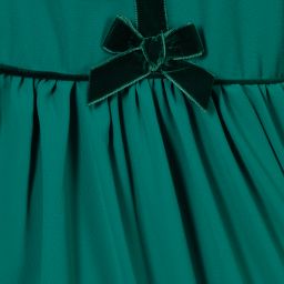 Patachou-Girls Green Chiffon Bow Dress | Childrensalon Outlet
