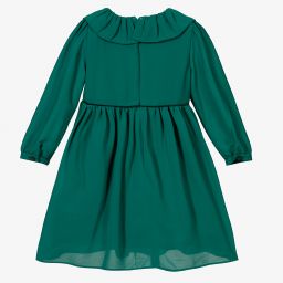 Patachou-Girls Green Chiffon Bow Dress | Childrensalon Outlet