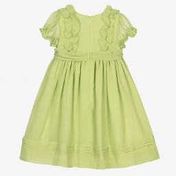 Patachou-Girls Green Chiffon Dress | Childrensalon Outlet