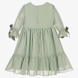 Patachou-Girls Green Chiffon Dress | Childrensalon Outlet