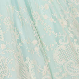 Patachou-Зеленое платье из тюля с вышивкой для девочек | Childrensalon Outlet