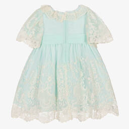 Patachou-Зеленое платье из тюля с вышивкой для девочек | Childrensalon Outlet