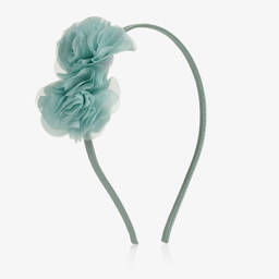 Patachou-Girls Green Floral Hairband | Childrensalon Outlet