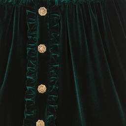 Patachou-Зеленая велюровая юбка для девочек | Childrensalon Outlet