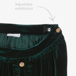Patachou-Зеленая велюровая юбка для девочек | Childrensalon Outlet