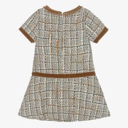 Patachou-Girls Grey & Gold Tweed Dress | Childrensalon Outlet