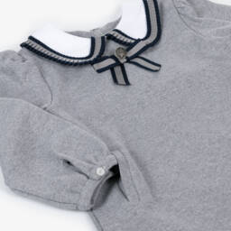 Patachou-Girls Grey Marl Jersey Dress | Childrensalon Outlet