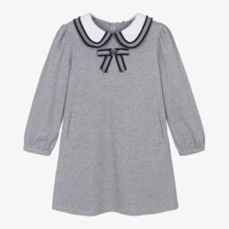 Patachou-Girls Grey Marl Jersey Dress | Childrensalon Outlet