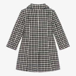 Patachou-Girls Ivory & Black Tweed Coat | Childrensalon Outlet