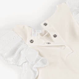 Patachou-Кремовый комплект с вышивкой для девочек | Childrensalon Outlet
