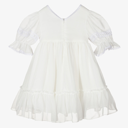 Patachou-Girls Ivory Chiffon Dress | Childrensalon Outlet