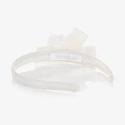 Patachou-Girls Ivory Chiffon Flower Hairband | Childrensalon Outlet