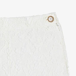 Patachou-Girls Ivory Cotton & Lace Trousers | Childrensalon Outlet
