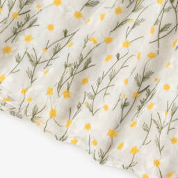 Patachou-Girls Ivory Daisy Embroidered Organza Dress | Childrensalon Outlet