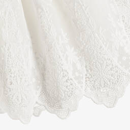 Patachou-فستان قطن شيفون مطرز لون عاجي | Childrensalon Outlet