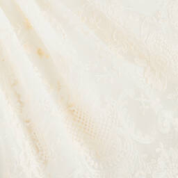 Patachou-Girls Ivory Embroidered Tulle Dress | Childrensalon Outlet