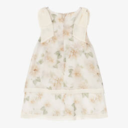 Patachou-Girls Ivory Floral Chiffon Dress | Childrensalon Outlet