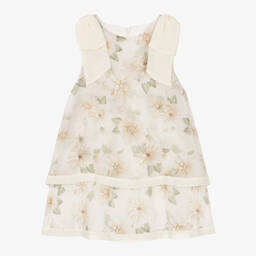 Patachou-Girls Ivory Floral Chiffon Dress | Childrensalon Outlet