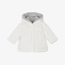 Patachou-Girls Ivory & Grey Dual Coat | Childrensalon Outlet