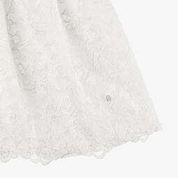 Patachou-Girls Ivory Lace & Black Bow Dress | Childrensalon Outlet
