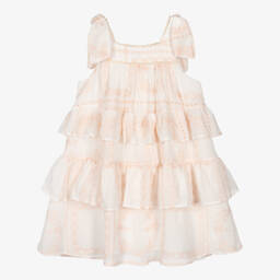 Patachou-Кремовое кружевное платье с цветочным узором для девочек | Childrensalon Outlet