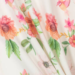 Patachou-Кремовое платье с розовыми цветами | Childrensalon Outlet