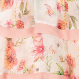 Patachou-Кремово-розовое многоярусное платье с цветами | Childrensalon Outlet