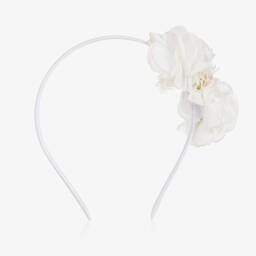 Patachou-Girls Ivory Roses Hairband | Childrensalon Outlet