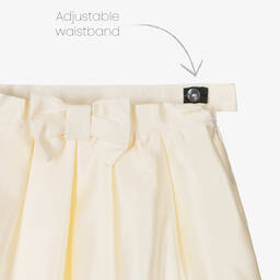 Patachou-Girls Ivory Satin Skirt | Childrensalon Outlet